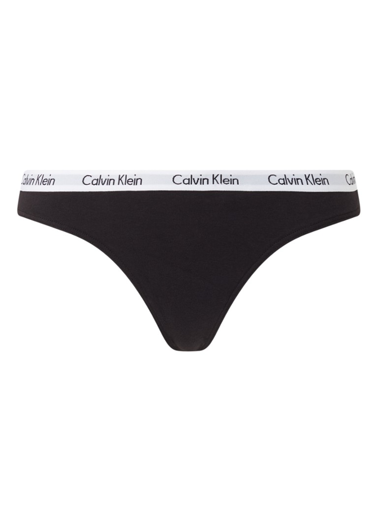 Analytisch Mysterie In werkelijkheid Calvin Klein String met logoband • Zwart • de Bijenkorf