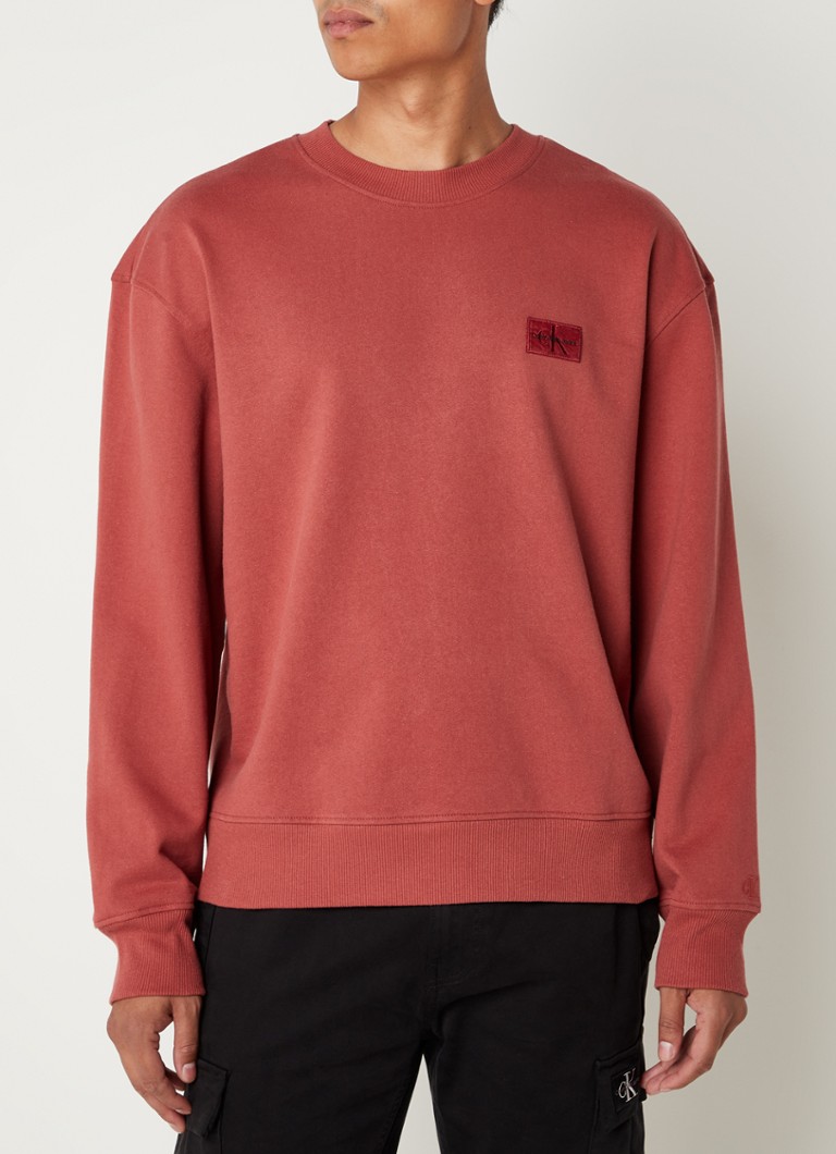 Calvin Klein - Sweater met logoborduring - Rood