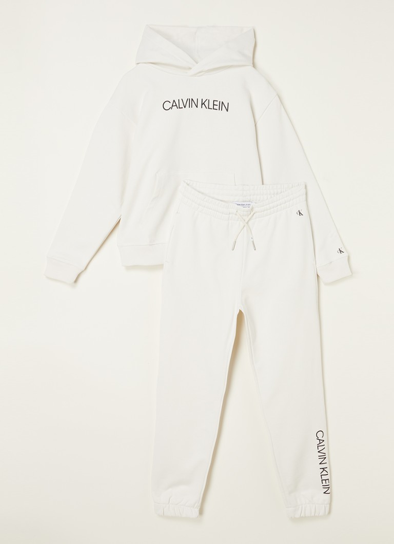 Calvin Klein - Trainingspak met logo 2-delig - Gebroken wit
