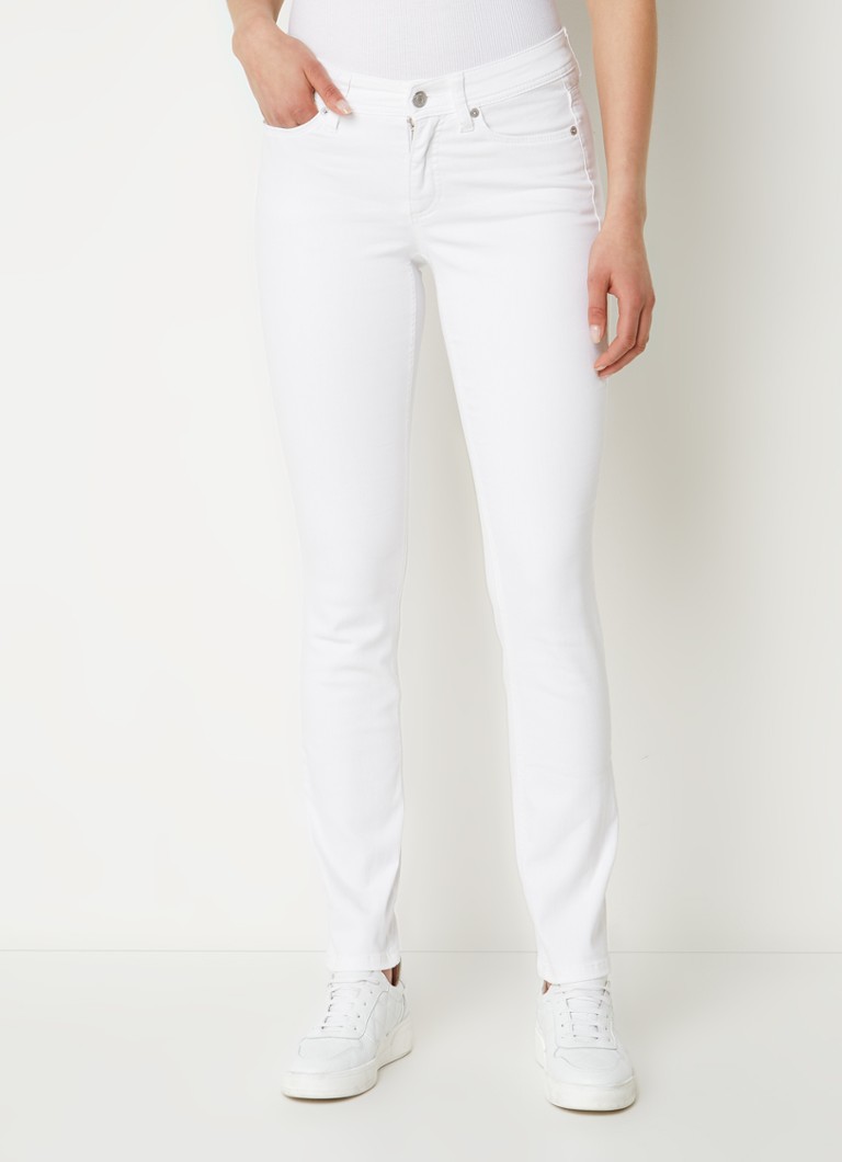 hangen de eerste Roei uit Cambio Parla mid waist skinny jeans met gekleurde wassing • Wit • de  Bijenkorf