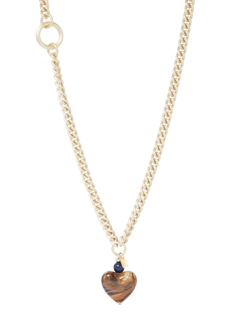 Camps & Camps - The Funky Heart ketting verguld - Goud
