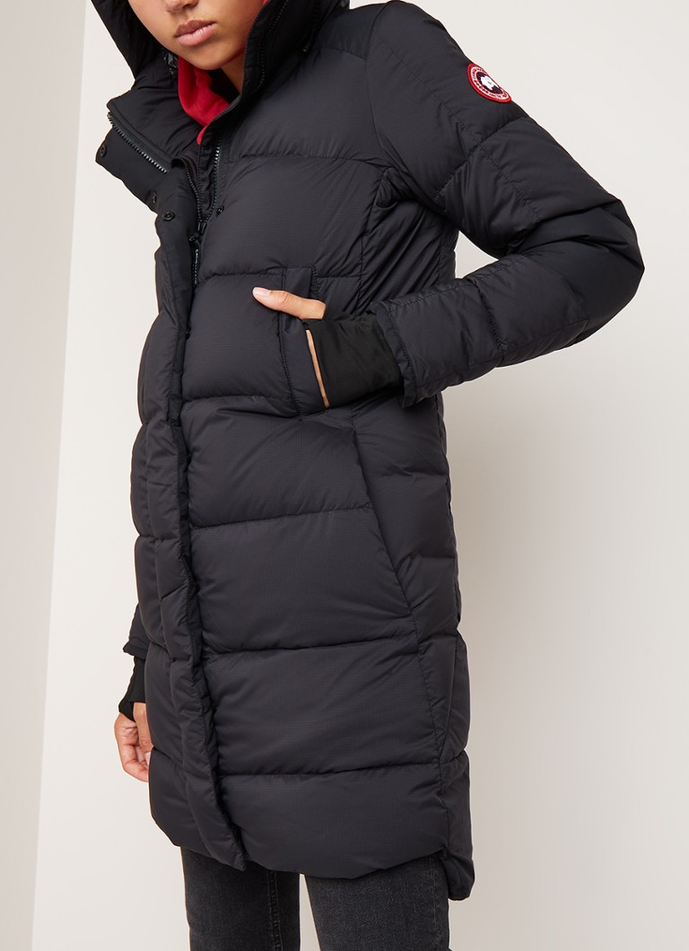 periode Waarschuwing Transparant Canada Goose Alliston puffer jas met capuchon en donsvulling • Zwart • de  Bijenkorf