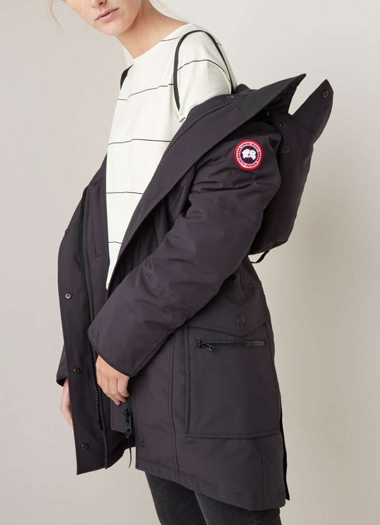 viel kruipen Adverteerder Canada Goose Kinkey parka met capuchon • Donkerblauw • de Bijenkorf