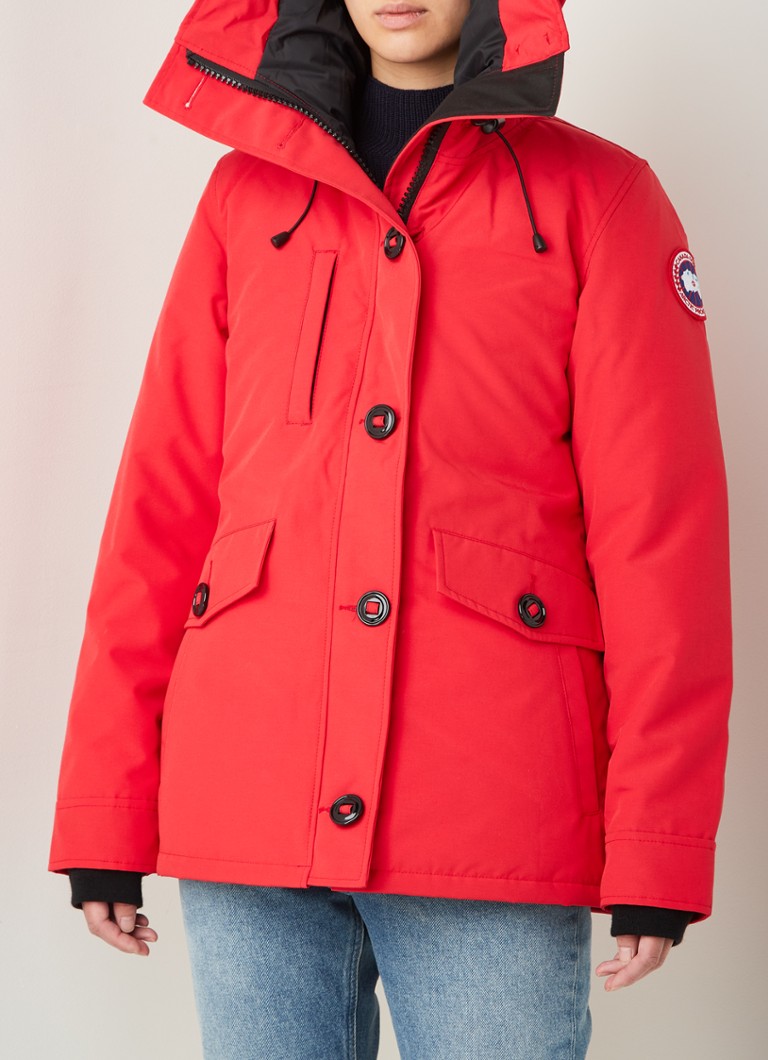 hebben handicap herstel Canada Goose Rideau parka met donsvulling • Rood • de Bijenkorf