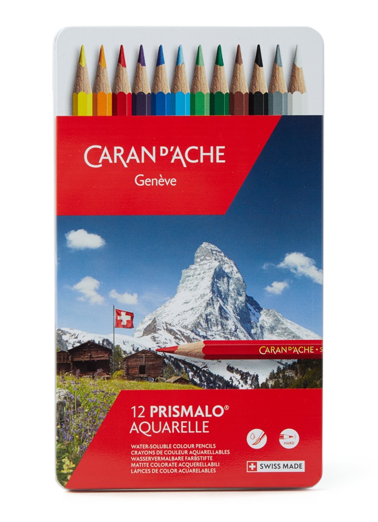 Caran d'Ache - Prismalo aquarel kleurpotlood set van 12 - Multicolor