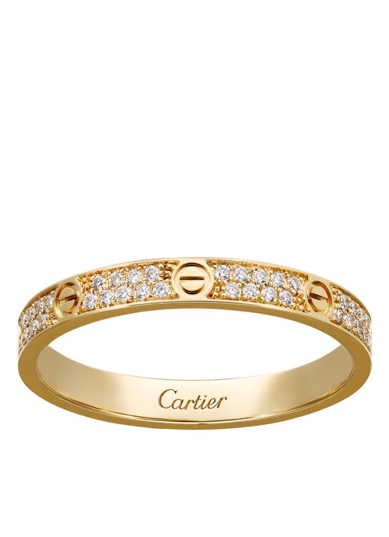 Cartier Love Ring Small Van 18k Geelgoud Met 72 Diamanten Crb4218000 Geelgoud De Bijenkorf