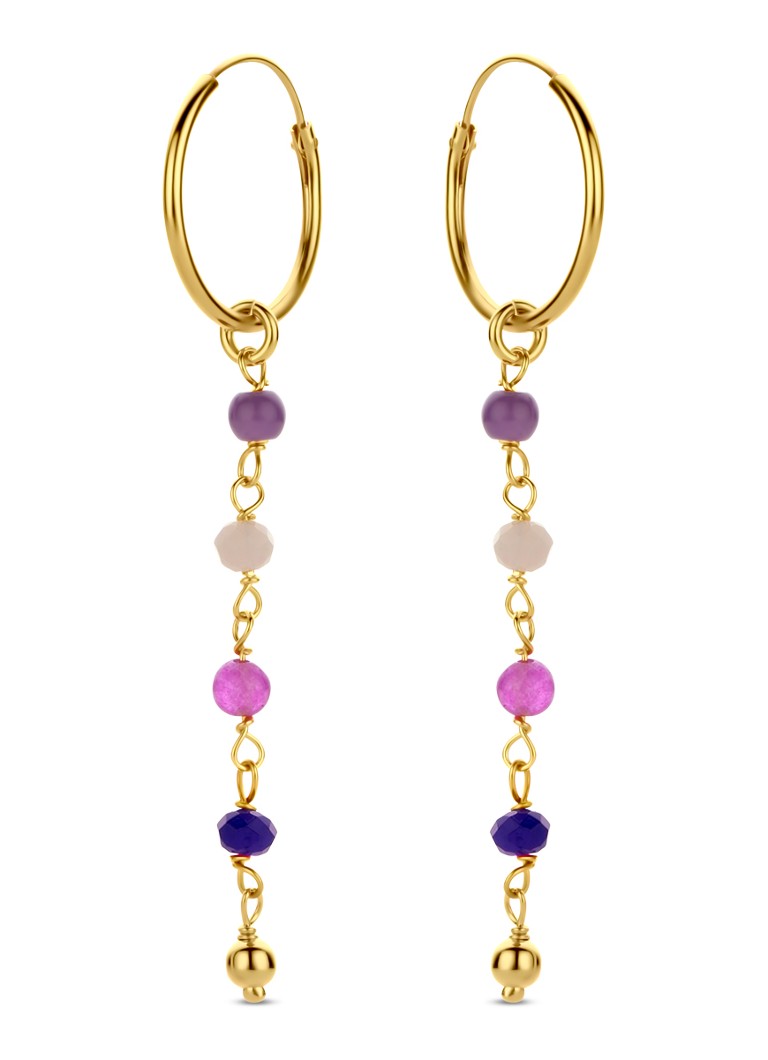 Casa Jewelry - Lovely Lavender oorringen verguld - Goud