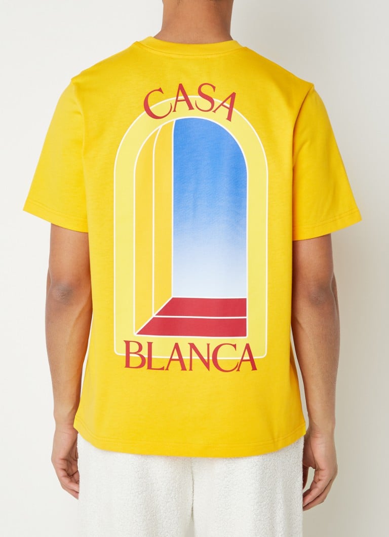 Casablanca - L'arche De Jour T-shirt met logoprint - Citroengeel