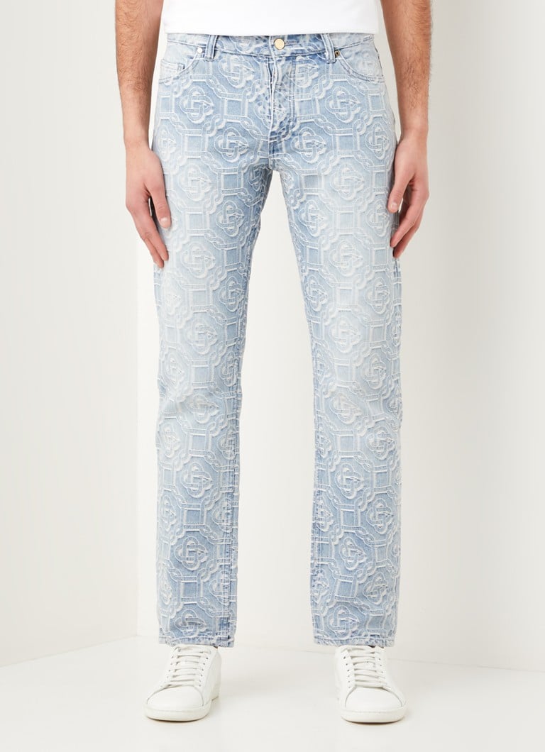 Kosten bruiloft Rudyard Kipling Casablanca Straight fit jeans met logoborduring • Indigo • de Bijenkorf