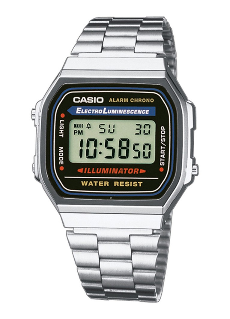 Casio Horloge Retro A168WA-1YES • Zilver Bijenkorf