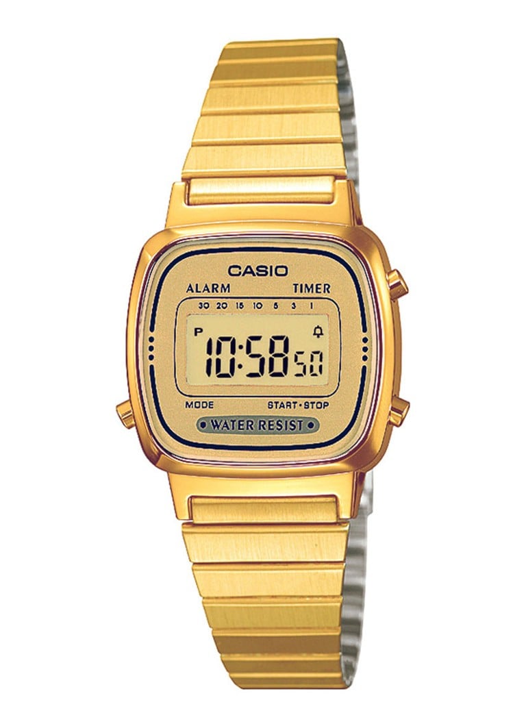 redden Tolk Luiheid Casio Horloge Retro LA670WEGA-9EF • Goud • de Bijenkorf