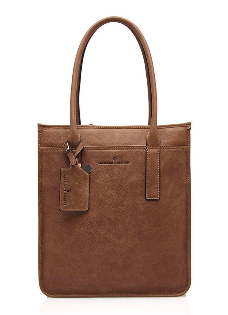 Castelijn & Beerens - Carisma schoudertas met 15,6 inch laptopvak - Bruin