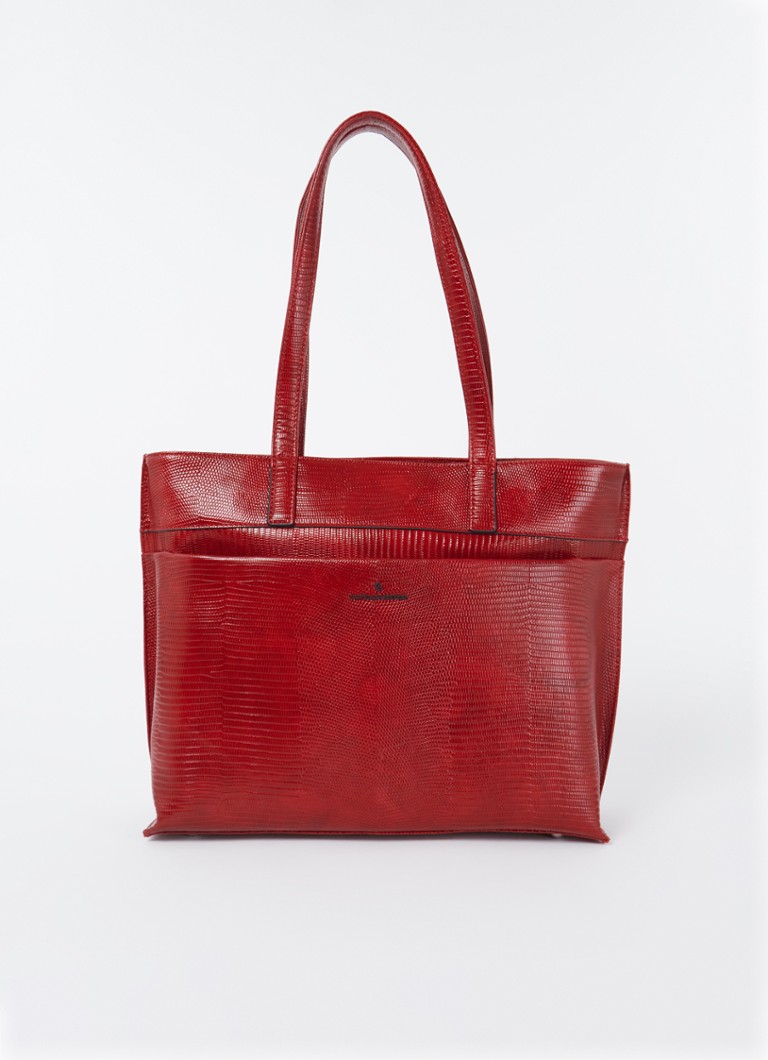 Castelijn & Beerens - Eline Schoudertas met 15,6 inch laptopvak - Rood
