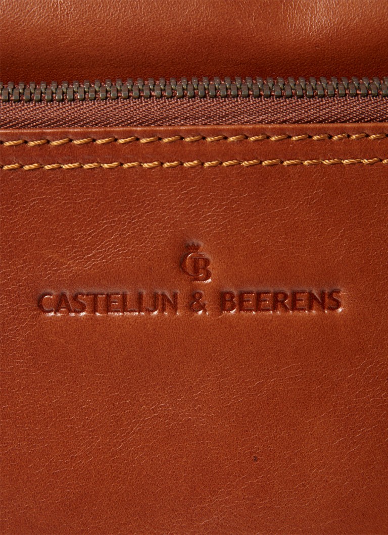 Castelijn Beerens Firenze businesstas van leer met 15,6 inch laptopvak • Cognac • de