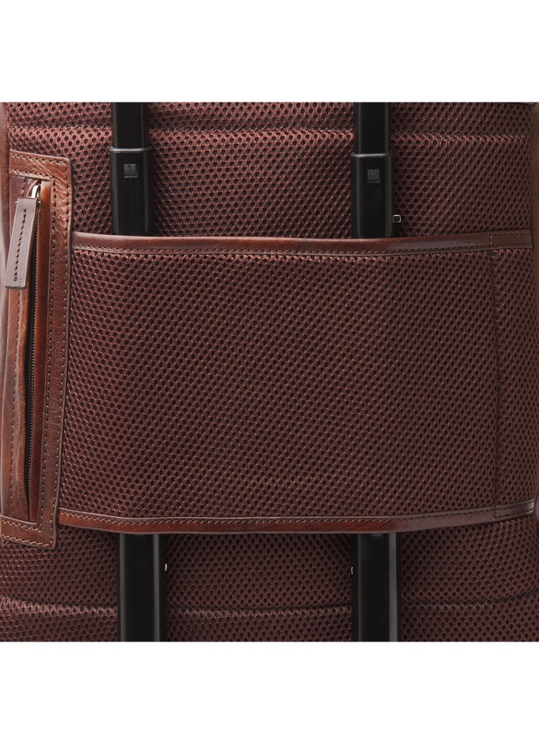 Castelijn & Beerens Rien rugzak van leer met 15,6 inch laptopvak • Cognac • de Bijenkorf