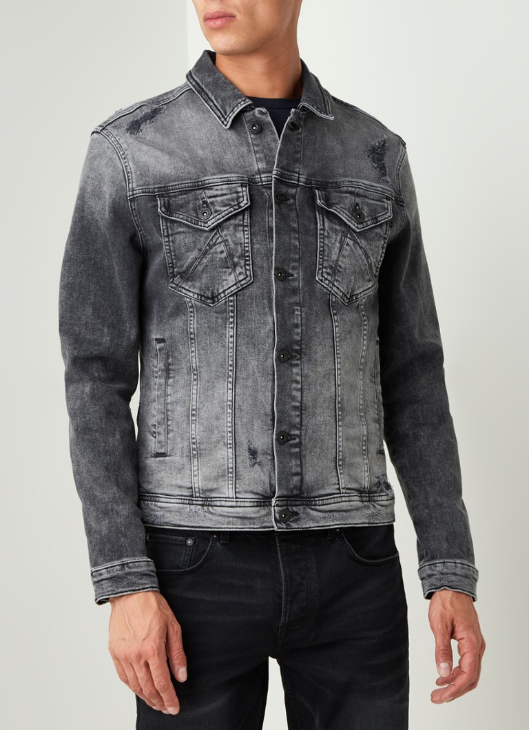 CHASIN' Bolt Fresno spijkerjas met ripped details • Donkergrijs • de