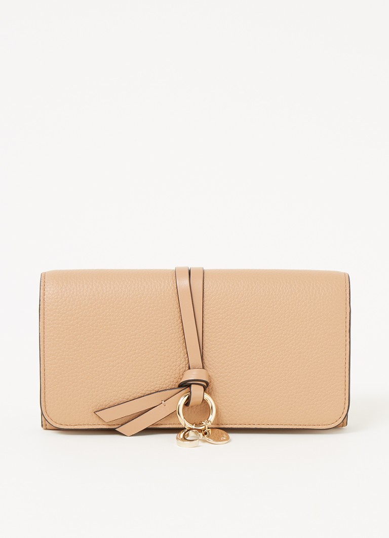 Chloé - Alphabet Small portemonnee van leer - Camel
