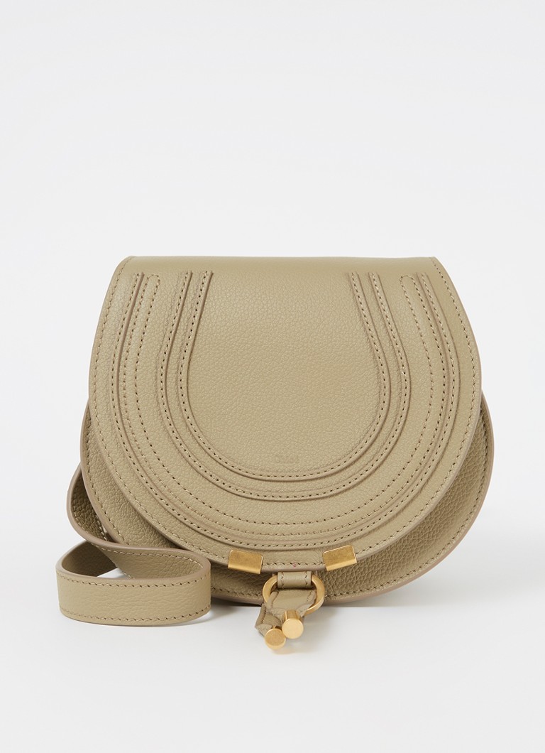 Chloé Marcie Small crossbodytas van kalfsleer • Lindegroen • de Bijenkorf