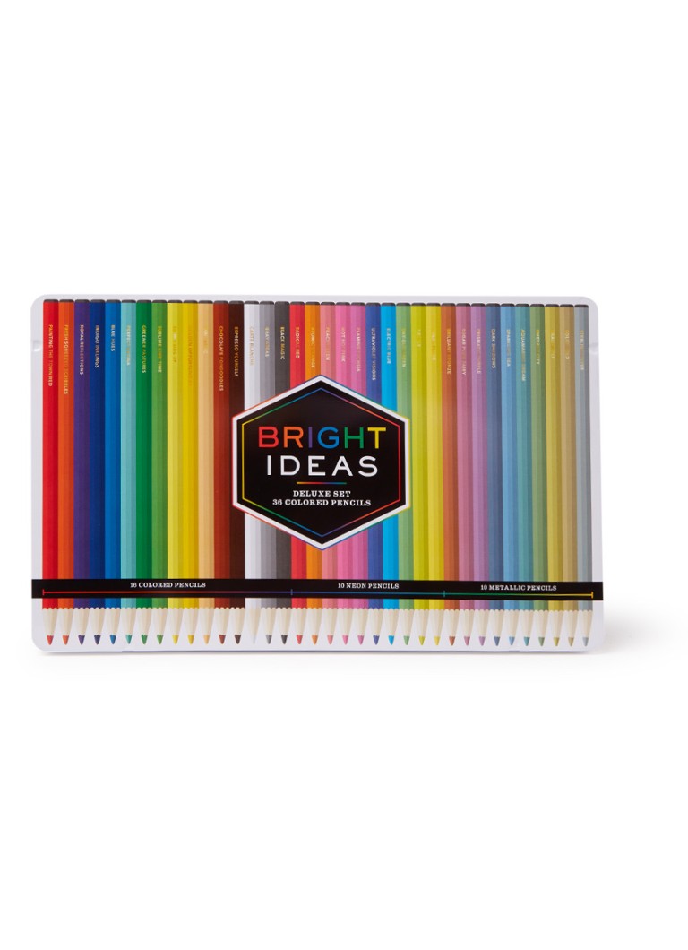 Chronicle Books - Bright Ideas potloden in blik, set van 36 - Multicolor