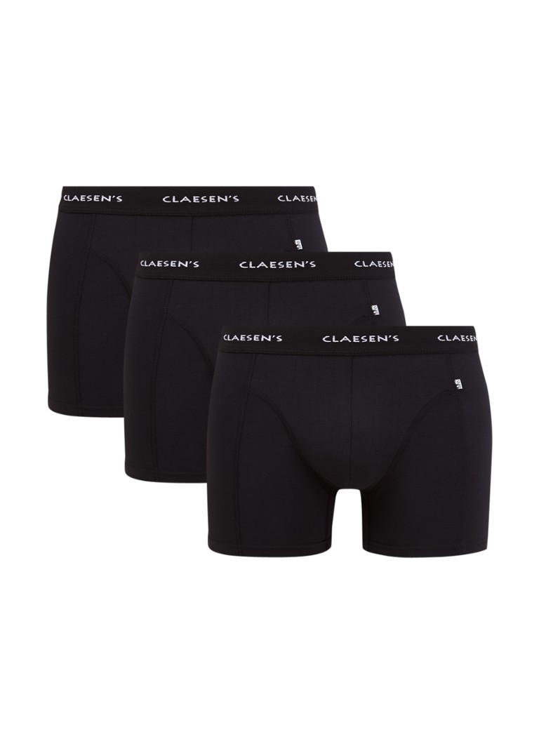 Claesen's - Boxershorts in 3-pack  - Zwart