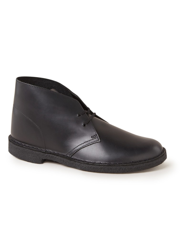 Clarks - Desert veterschoen van leer - Zwart