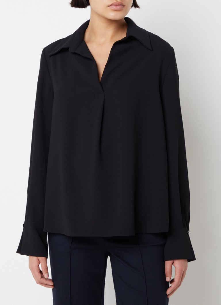 Claudie Pierlot - Blues tuniek met V-hals - Zwart