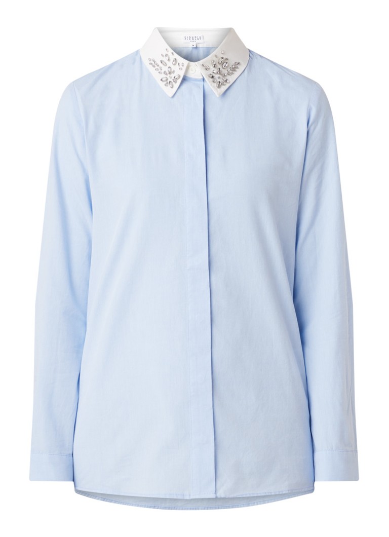 Get Wallpaper Claudie Pierlot Cajolina Blouse Met Contrastkraag En Strass For Android Free