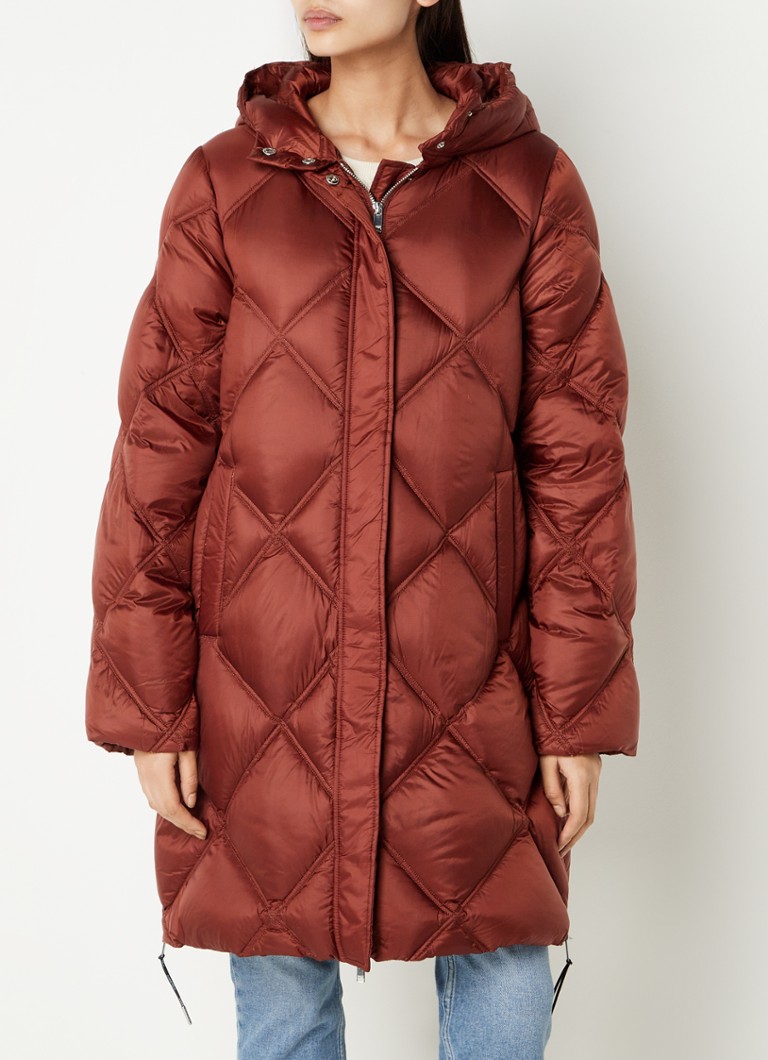 Claudie Pierlot - Giovani gewatteerde parka met donsvulling en steekzakken - Roestbruin