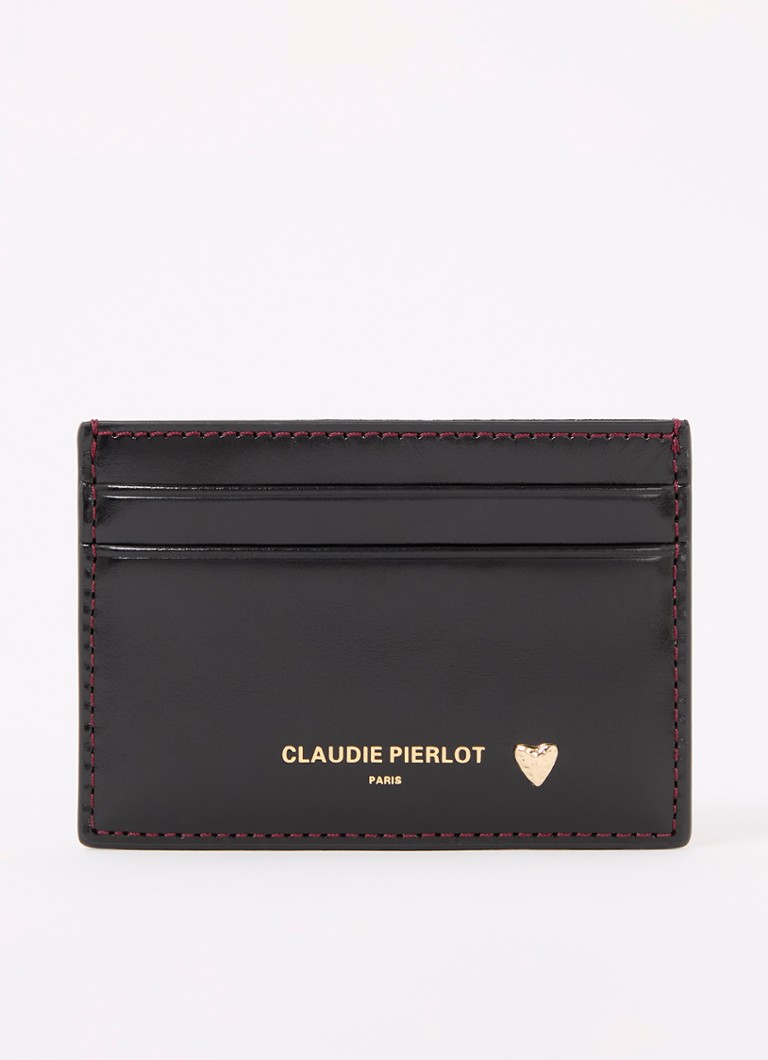 Claudie Pierlot - Pasjeshouder van leer met logo - Zwart