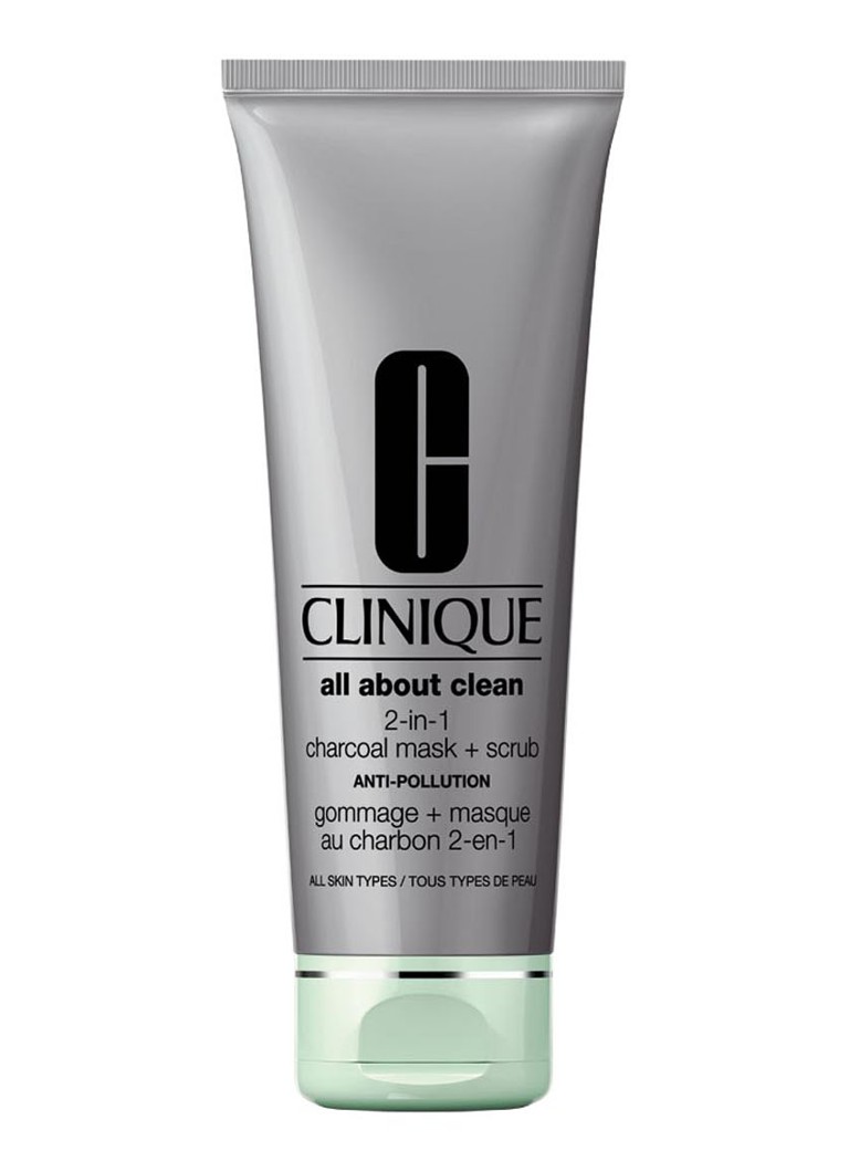 CLINIQUE - 2-in-1 All About Clean Charcoal Mask + Scrub - gezichtsmasker & scrub - null