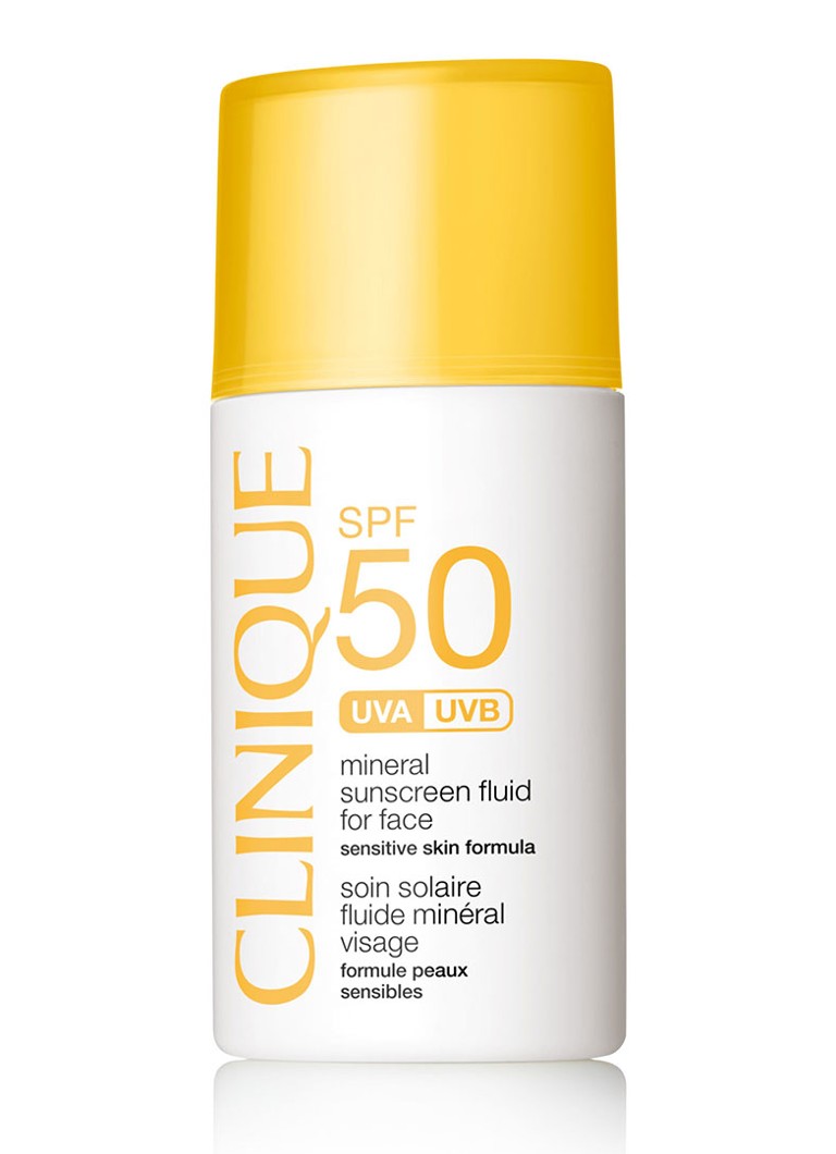 Clinique SPF 50 Mineral Sunscreen Fluid - zonnebrand voor het gezicht • de Bijenkorf