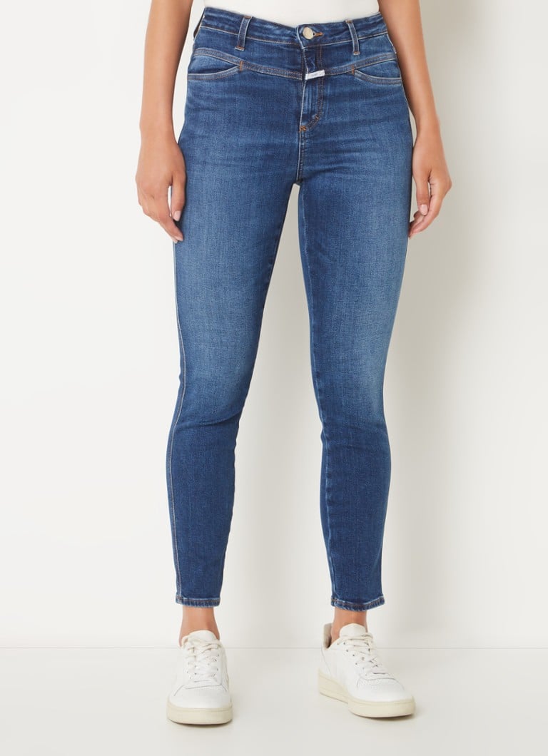 Closed Skinny Pusher High Waist Skinny Cropped Jeans Van Biologisch Katoen • Indigo • De Bijenkorf 3999