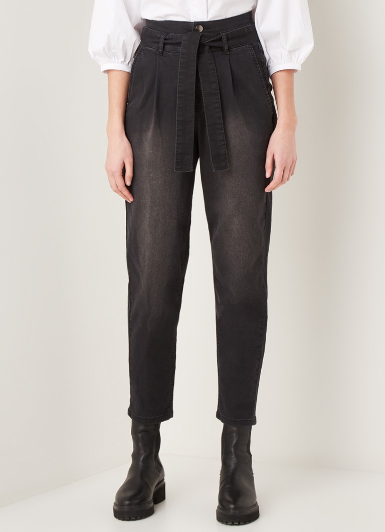 Co'Couture Denzel Dakota high waist loose fit cropped jeans met