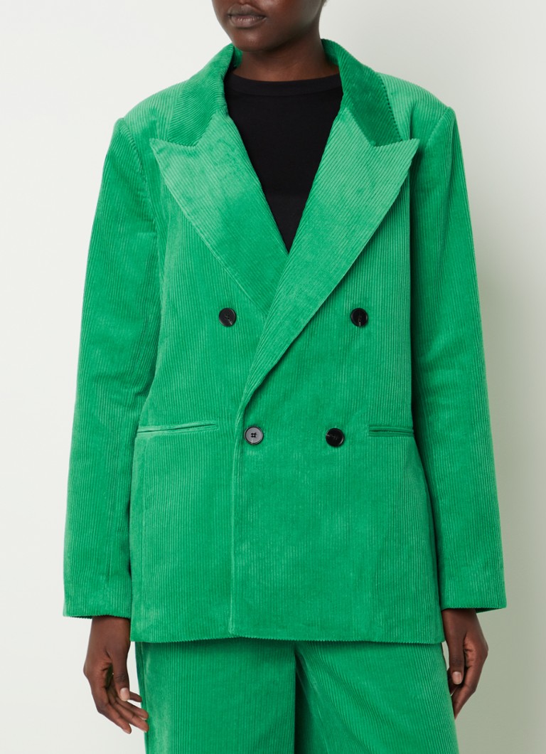 Co'Couture Oversized blazer van corduroy • Groen • de Bijenkorf