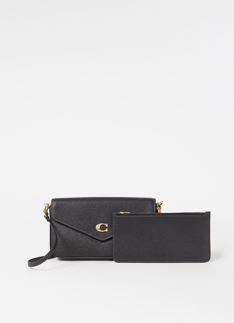 Coach Wyn crossbodytas leer met uitneembare clutch • Zwart • de Bijenkorf