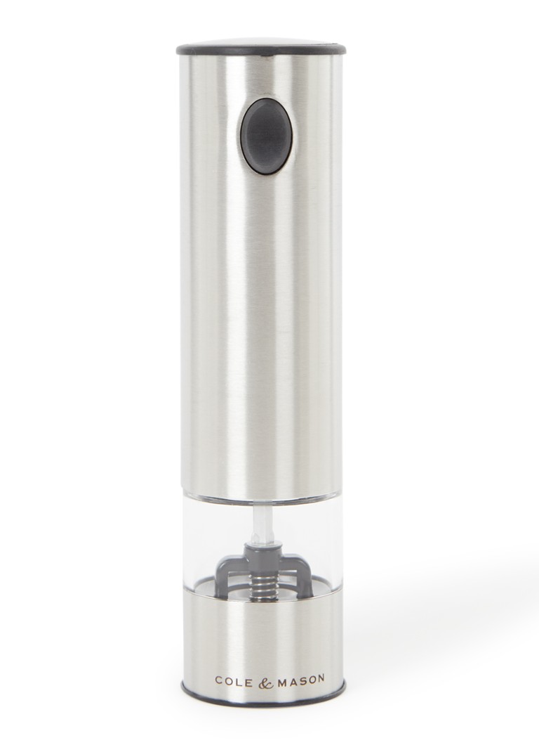 Cole & Mason - Battersea elektrische peper- en zoutmolen 20,5 cm - Zilver