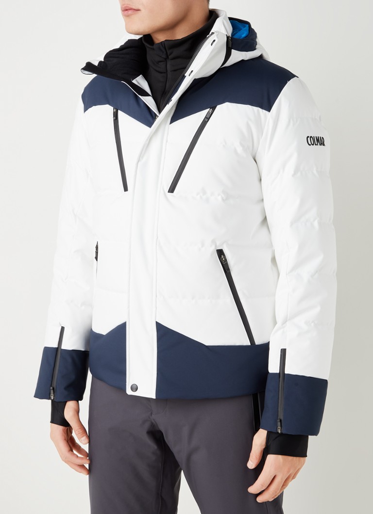 Colmar - Gewatteerde ski-jas met donsvulling en afneembare capuchon - Wit