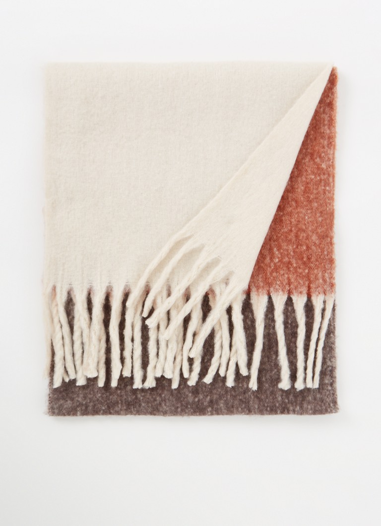 Comma Sjaal met franjes x 50 cm • Bruin • Bijenkorf