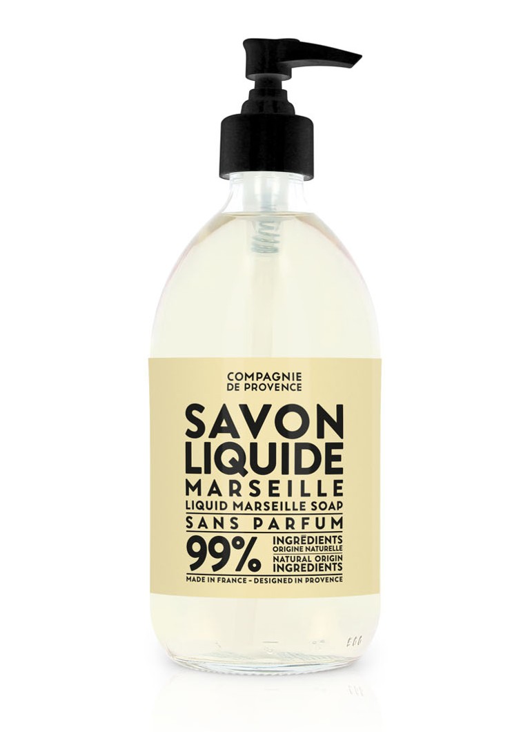 Compagnie de Provence - Liquid Marseille Soap Fragrance Free - handzeep & douchegel 495 ml - null