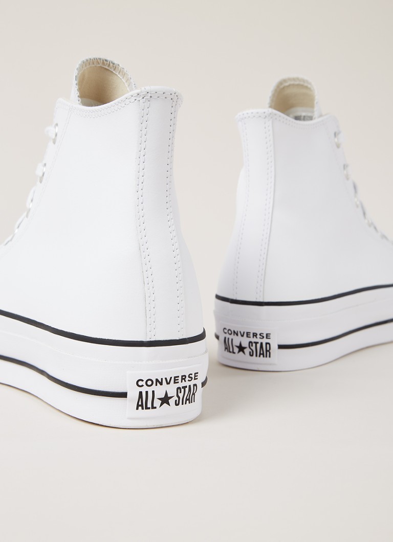 Converse All High sneaker van leer • Wit • de Bijenkorf