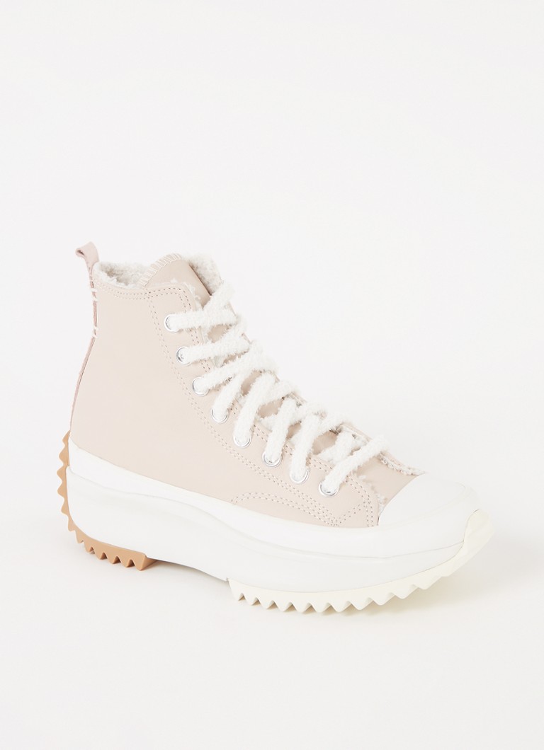 Converse Cozy Tones Run Star Hike sneaker van leer â¢ Lichtroze â¢ de Bijenkorf