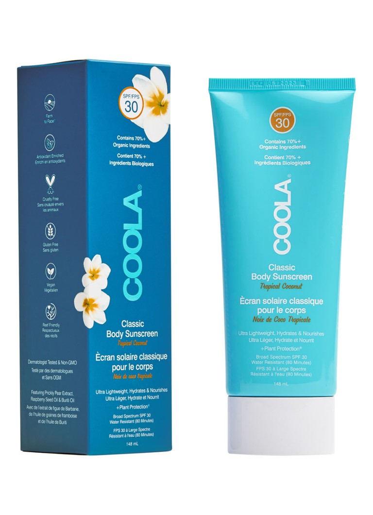 Coola Classic Body Organic Sunscreen Lotion SPF 30 Tropical Coconut