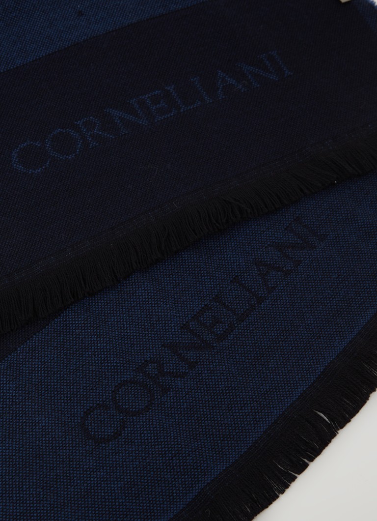 De Bijenkorf Heren Accessoires Sjaals Sjaal van wol met stippenprint 135 x 40 cm 