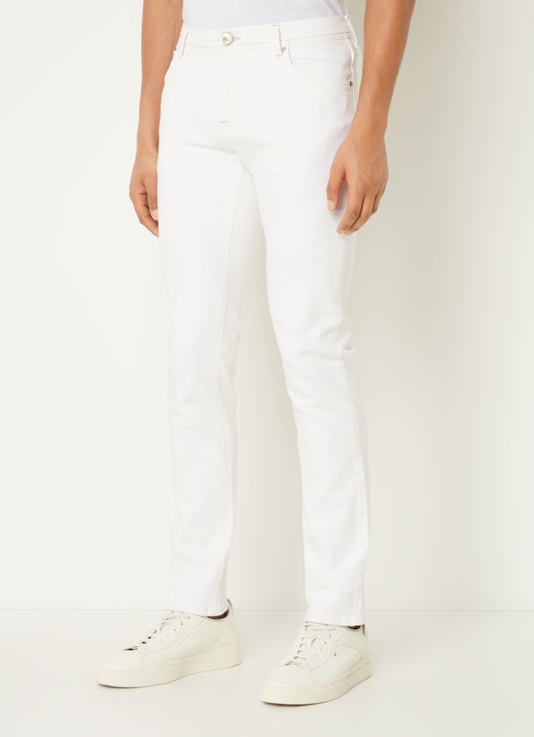 Corneliani - Slim fit jeans met stretch - Gebroken wit