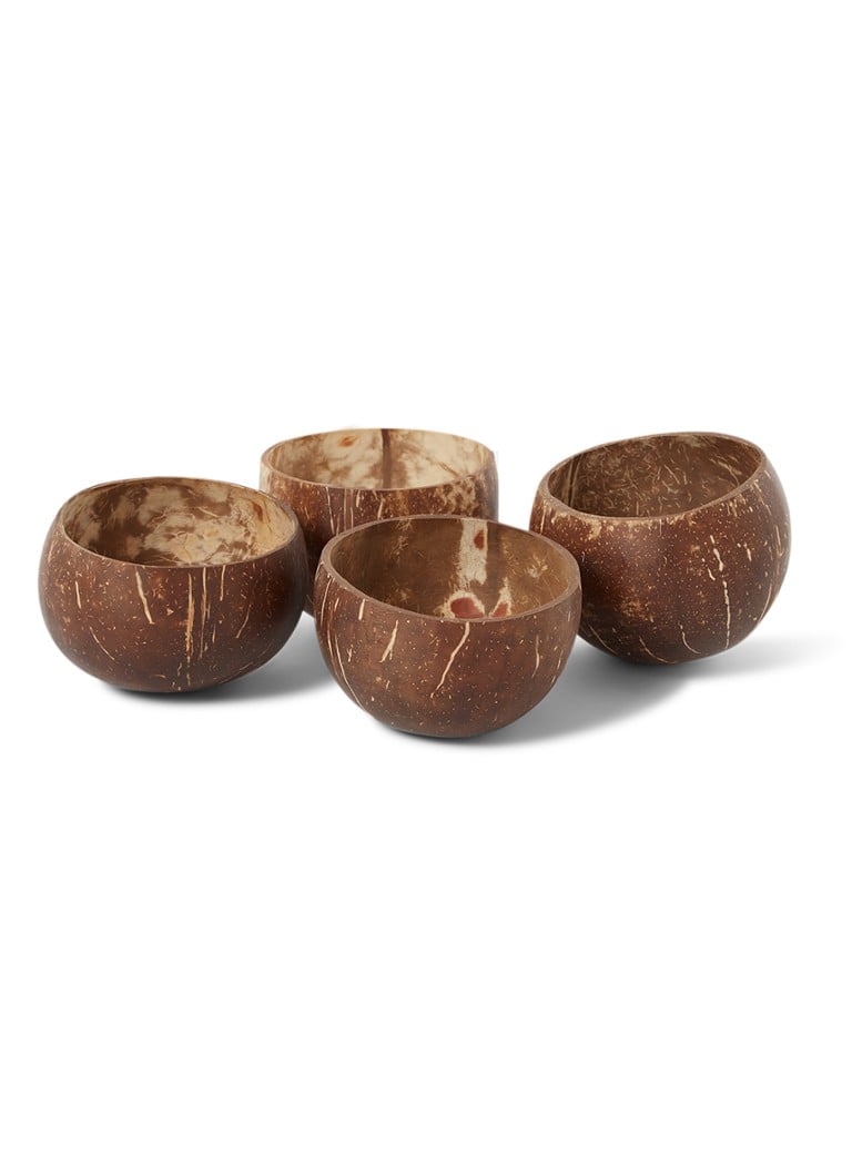 Cosy & Trendy - Coconut kom 9,5 cm set van 4 - Bruin