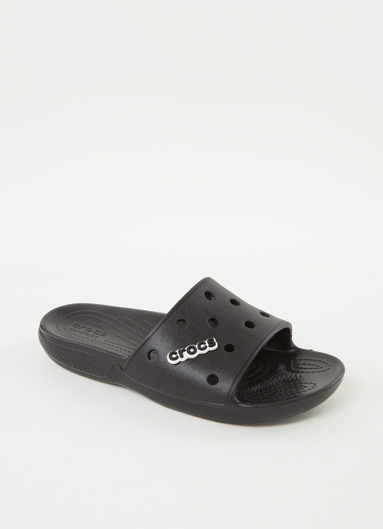 Crocs - Classic slipper met applicatie - Zwart