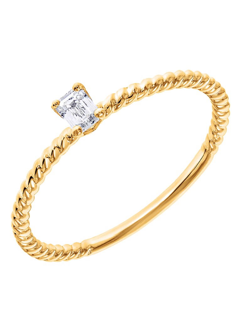 Culet Jewellery - Ring van 18 karaat geelgoud met diamant - Geelgoud