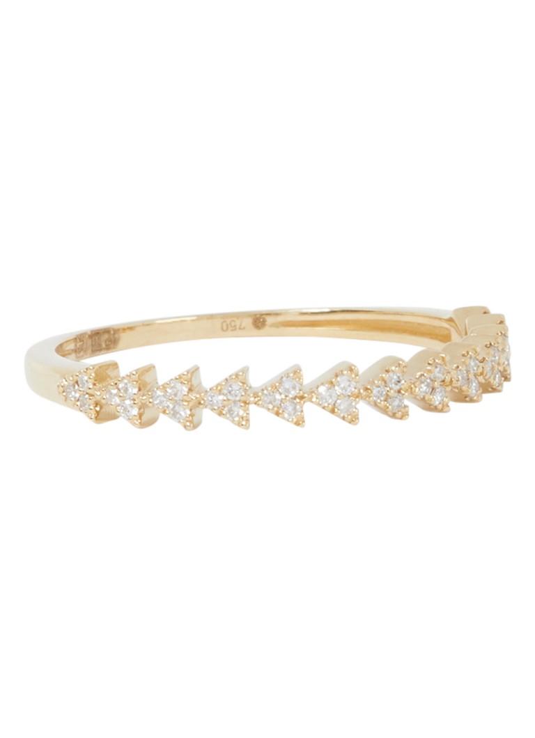 Culet Jewellery - Stackable Succession ring van 18 karaat geelgoud met diamant - Geelgoud