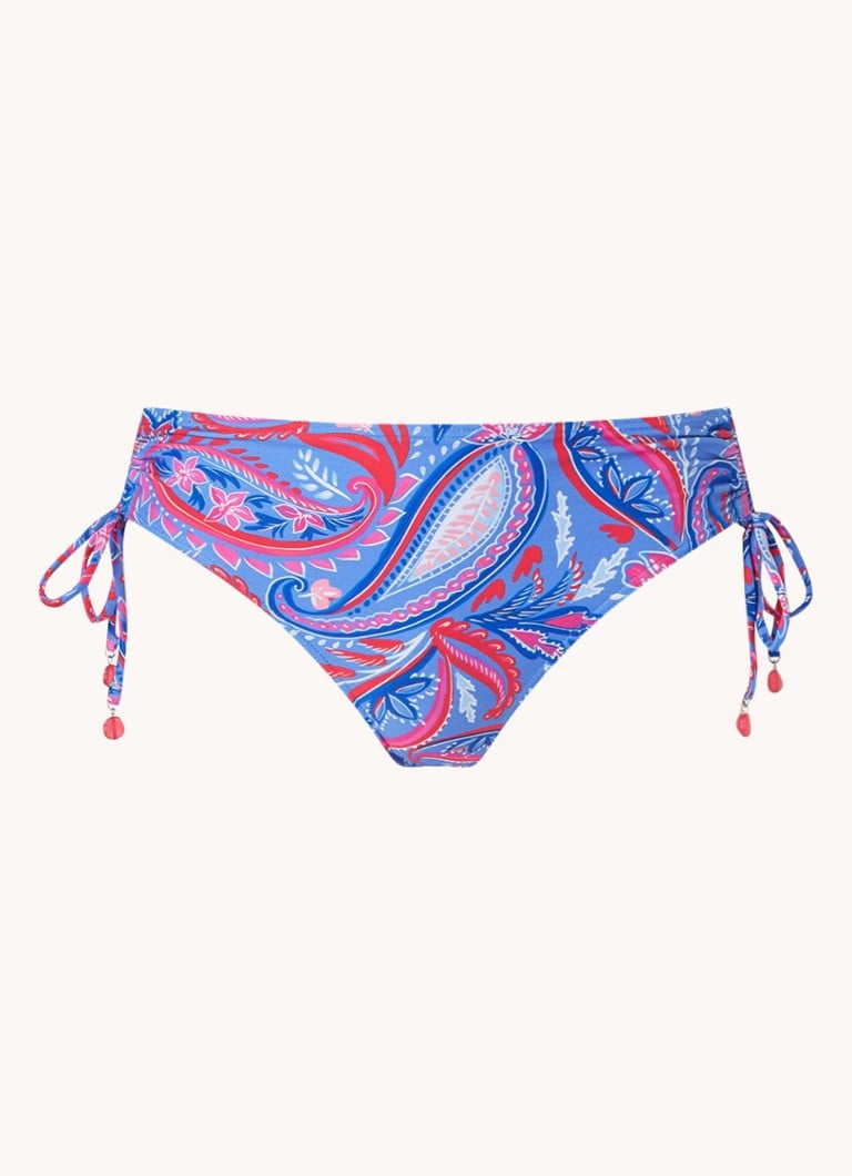 Cyell Bikinislip Met Print En Gestrikt Detail • Blauw • De Bijenkorf