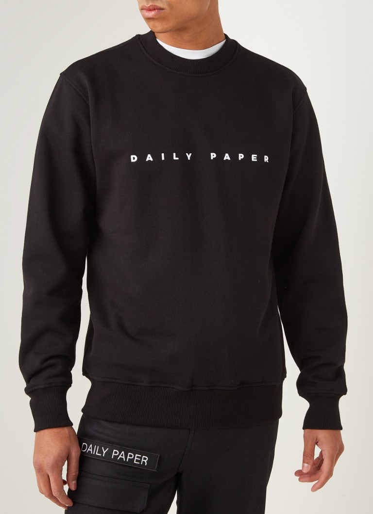 Daily Paper Alias sweater met logoborduring • Zwart • de Bijenkorf